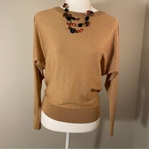 INC International concepts Gold glittery sweater